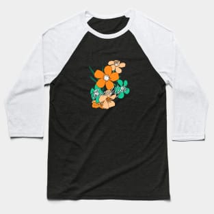 Hawaiian tropical flowers Baseball T-Shirt